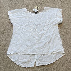 New Casual White Short Sleeve Top